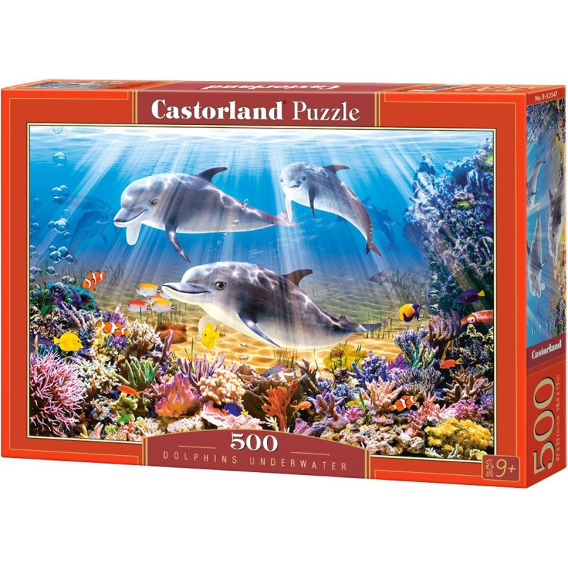 Пъзел Castorland от 500 части - Делфини под водата