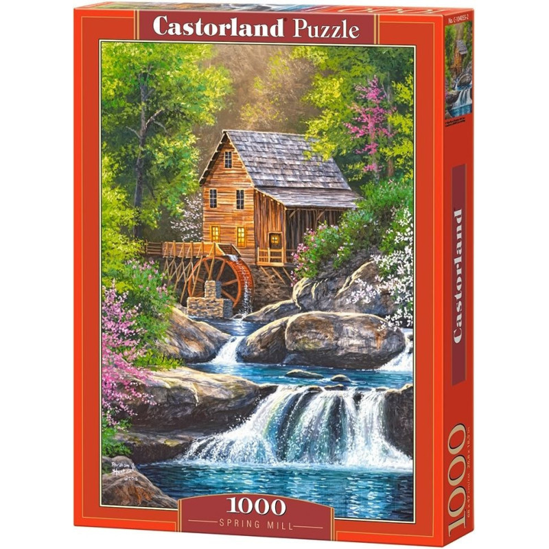Пъзел Castorland от 1000 части - Пролетна мелница, Ейбрахам Хънтър