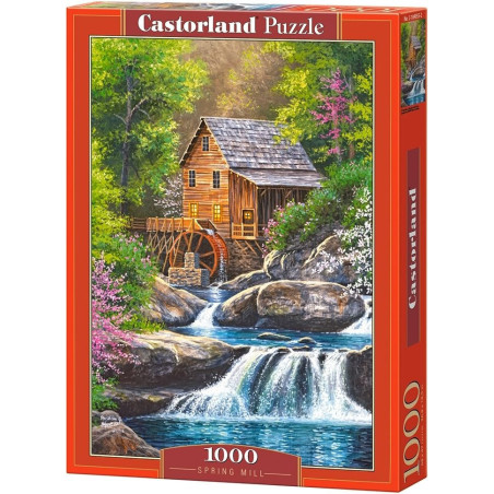 Пъзел Castorland от 1000 части - Пролетна мелница, Ейбрахам Хънтър