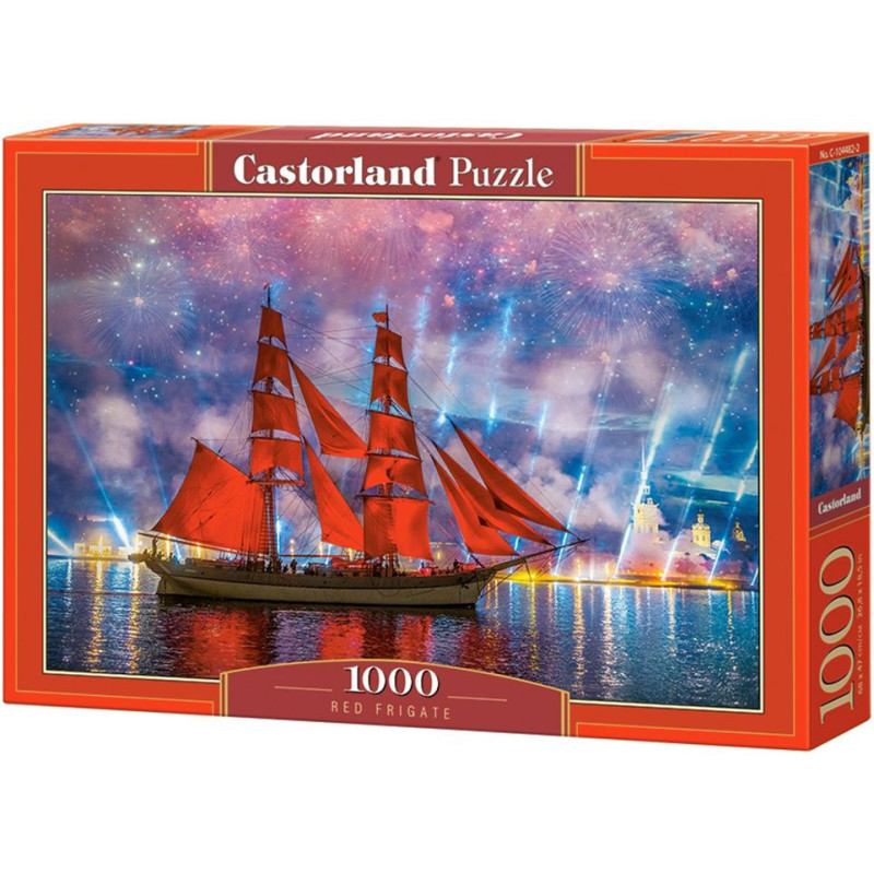 Пъзел Castorland от 1000 части - Червена фрегата