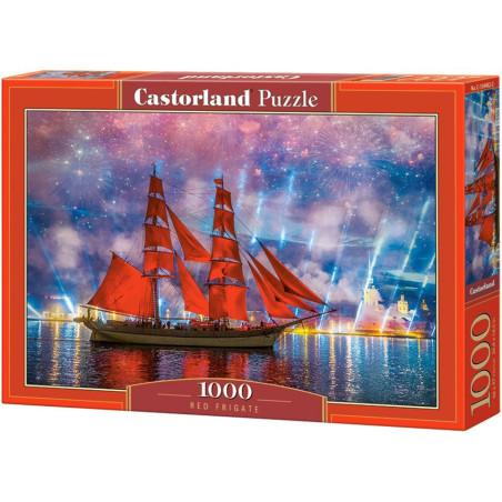 Пъзел Castorland от 1000 части - Червена фрегата