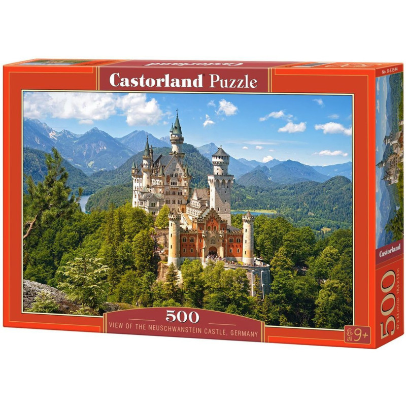 Пъзел Castorland от 500 части - Изглед към замъка Нойшванщайн, Германия