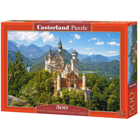 Пъзел Castorland от 500 части - Изглед към замъка Нойшванщайн, Германия