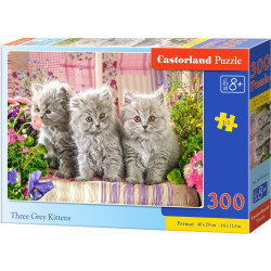 Пъзел Castorland от 300 части - Три сиви котенца