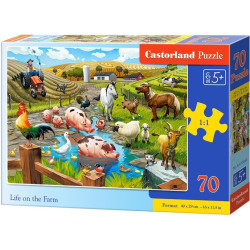 Пъзел Castorland от 70 части - Животът във фермата