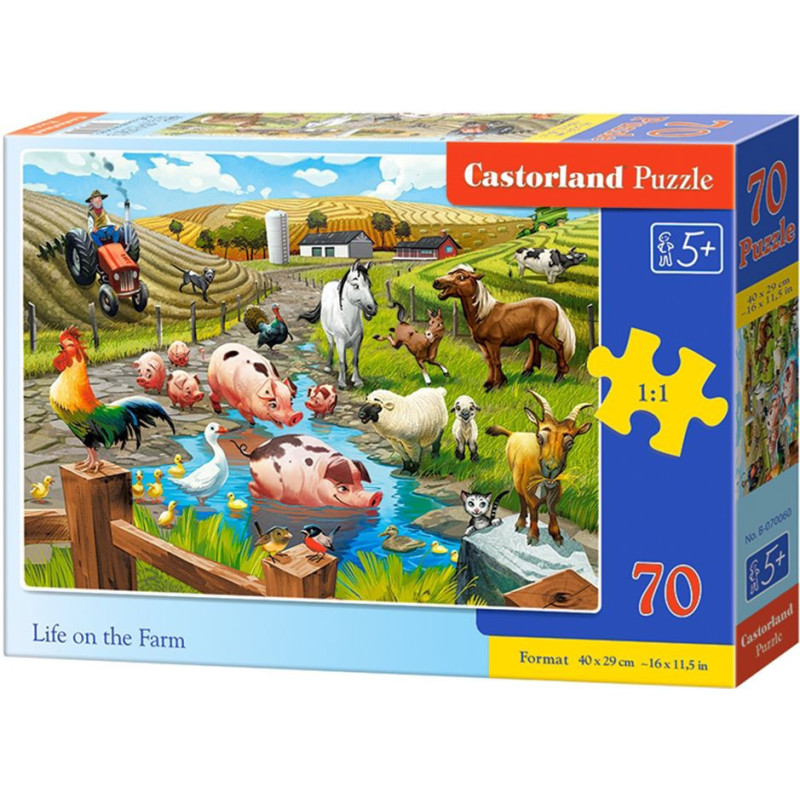 Пъзел Castorland от 70 части - Животът във фермата