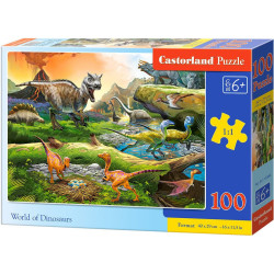 Пъзел Castorland от 100 части - Светът на динозаврите