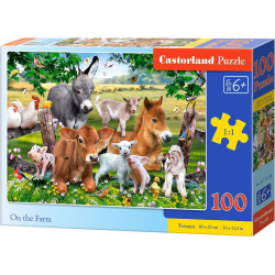 Пъзел Castorland от 100 части - Във фермата