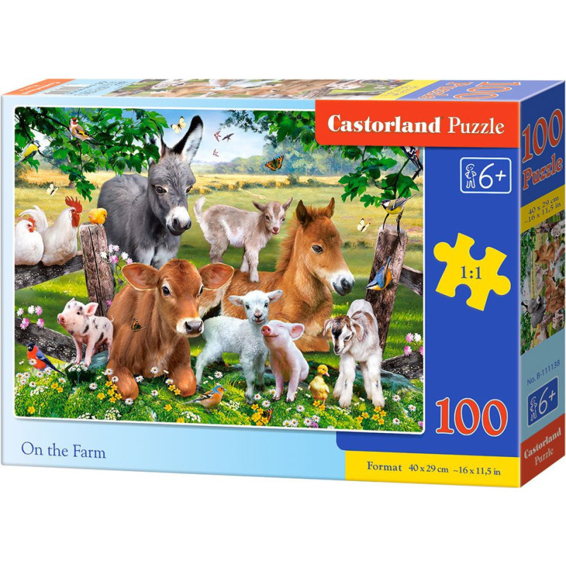 Пъзел Castorland от 100 части - Във фермата