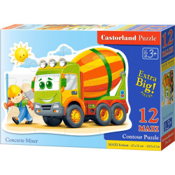 Пъзел Castorland от 12 XXL части - Бетонобъркачка
