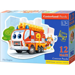Пъзел Castorland от 12 XXL части - Пожарен камион
