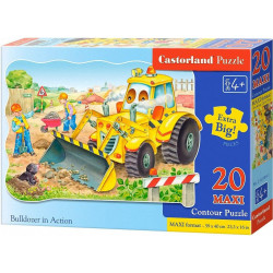 Пъзел Castorland от 20 XXL части - Булдозер в действие