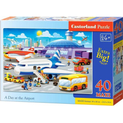 Пъзел Castorland от 40 XXL части - Ден на летището