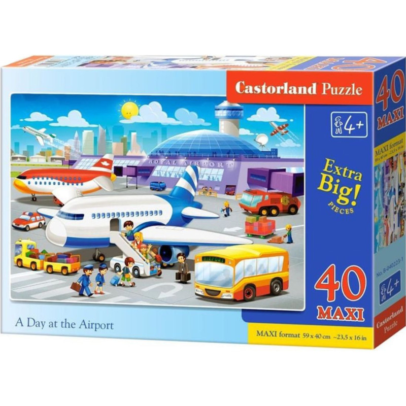 Пъзел Castorland от 40 XXL части - Ден на летището