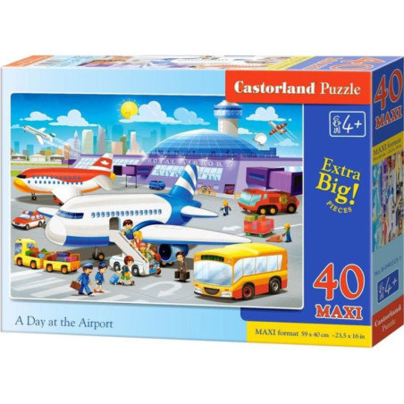 Пъзел Castorland от 40 XXL части - Ден на летището