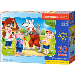 Пъзел Castorland от 20 XXL части - Трите прасенца