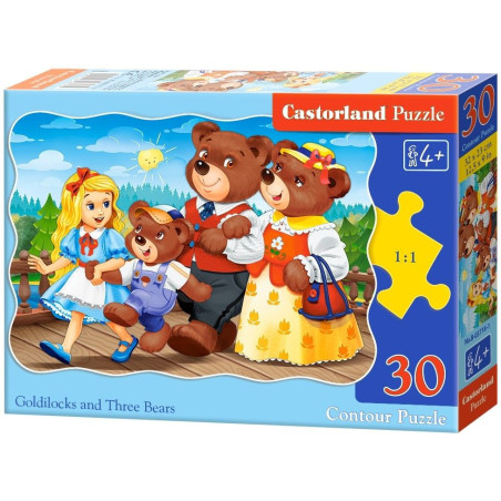 Пъзел Castorland от 30 части - Златокоска и трите мечки