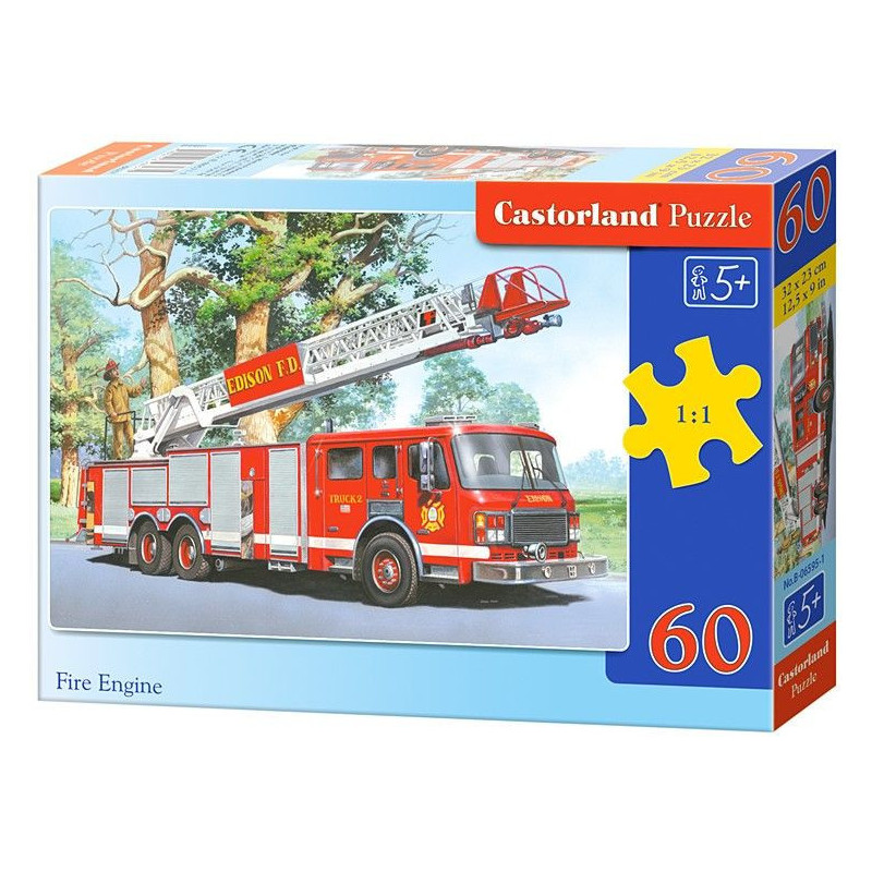 Пъзел Castorland от 60 части - Пожарникарски екип