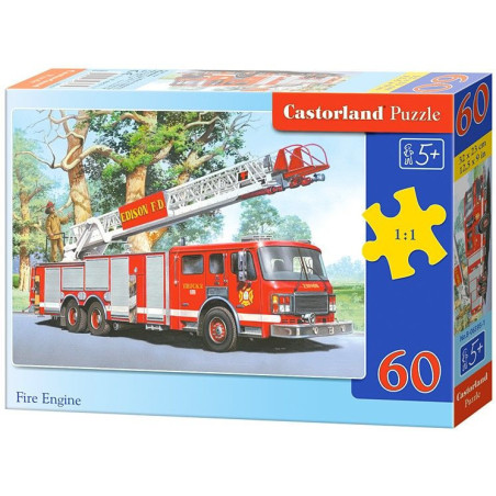 Пъзел Castorland от 60 части - Пожарникарски екип