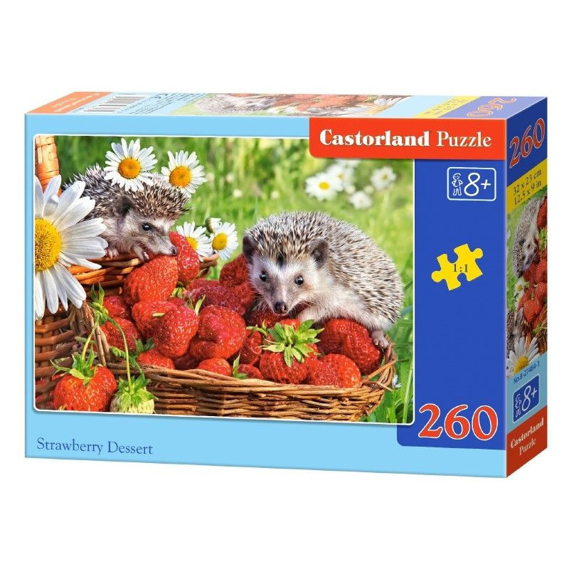 Пъзел Castorland от 260 части - Таралежчета и ягодки