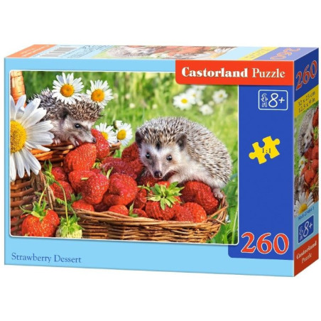 Пъзел Castorland от 260 части - Таралежчета и ягодки
