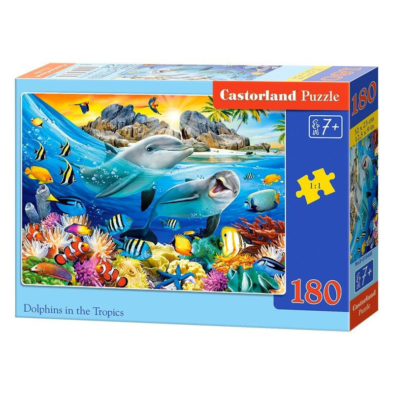 Пъзел Castorland от 180 части - Делфини