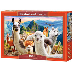 Пъзел Castorland от 1000 части - Селфи с лами