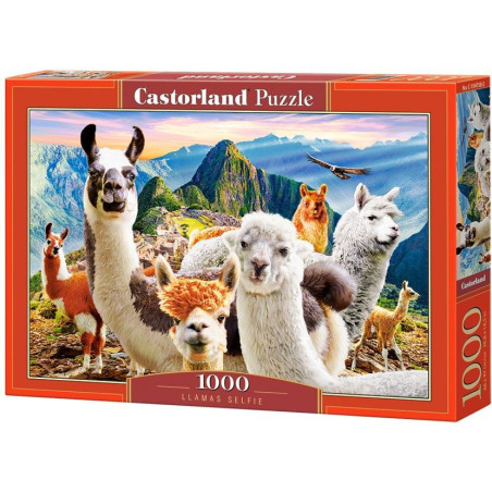 Пъзел Castorland от 1000 части - Селфи с лами
