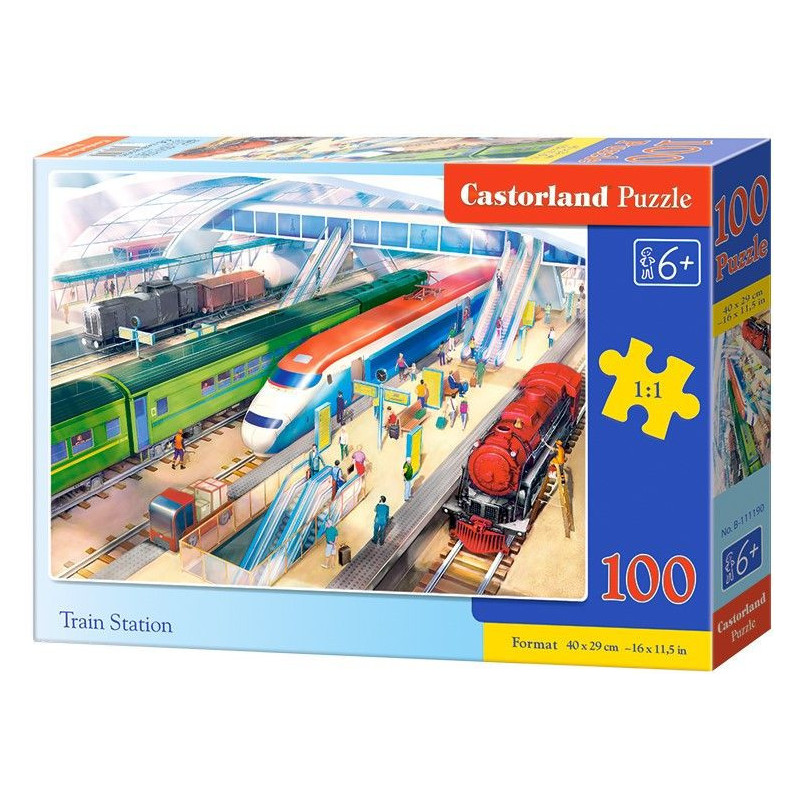 Пъзел Castorland от 100 части - На гарата