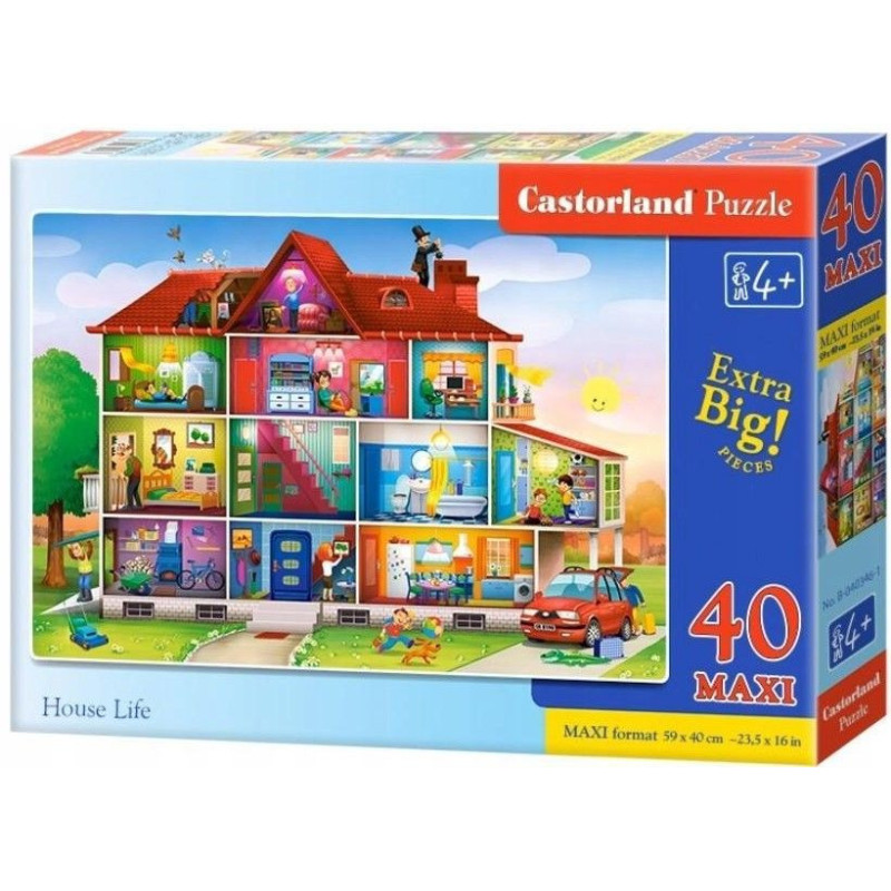 Пъзел Castorland от 40 XXL части - Голямата къща