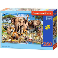 Пъзел Castorland от 260 части - Животните в Саваната