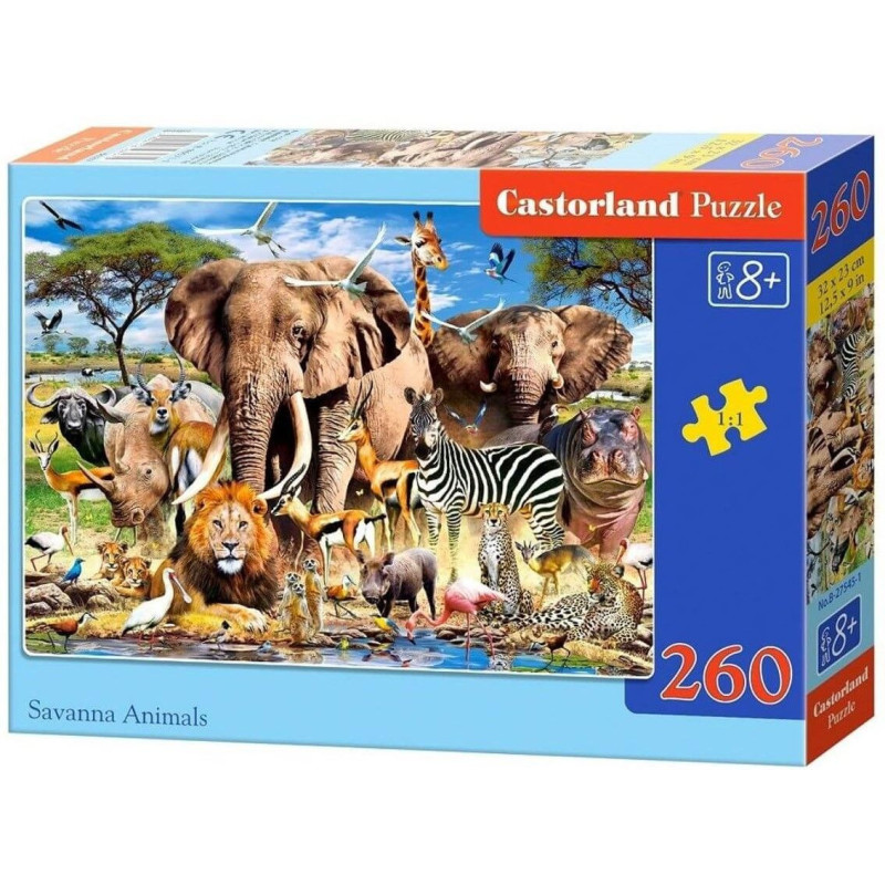 Пъзел Castorland от 260 части - Животните в Саваната