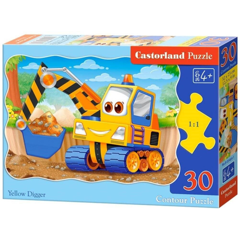 Пъзел Castorland от 30 части - Жълто багерче