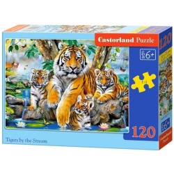 Пъзел Castorland от 120 части - Тигри