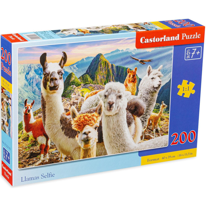 Пъзел Castorland от 200 части - Селфи с лами