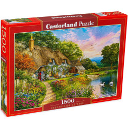 Пъзел Castorland от 1500 части - Вила край реката