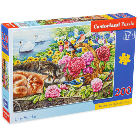 Пъзел Castorland от 200 части - Мързелив уикенд