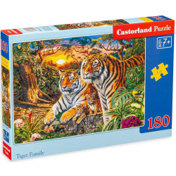 Пъзел Castorland от 180 части - Семейство тигри