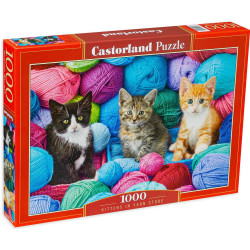 Пъзел Castorland от 1000 части - Котета в прежди
