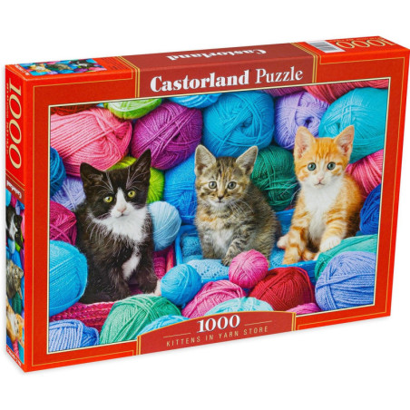 Пъзел Castorland от 1000 части - Котета в прежди