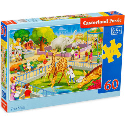 Пъзел Castorland от 60 части - В зоопарка
