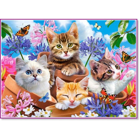 Пъзел Castorland от 120 части - Котета и цветя