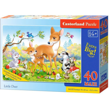 Пъзел Castorland от 40 XXL части - Приятели в гората