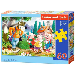 Пъзел Castorland от 60 части - Трите прасенца