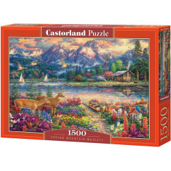Пъзел Castorland от 1500 части - Пролетно планинско великолепие