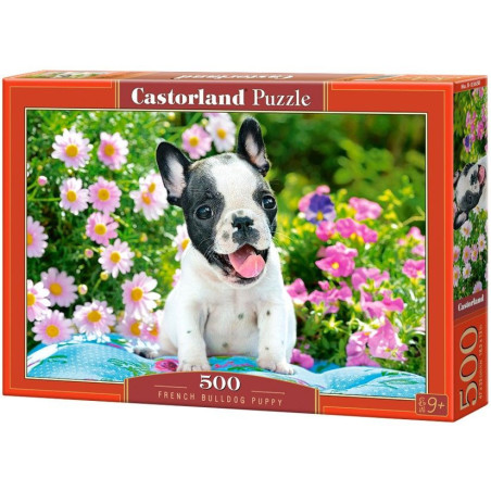 Пъзел Castorland от 500 части - Кученце в градина