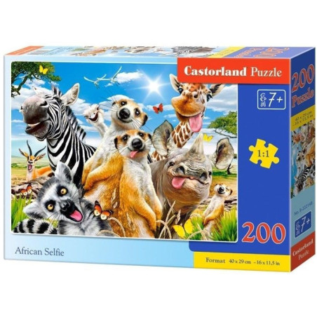 Пъзел Castorland от 200 части - Животните в Африка