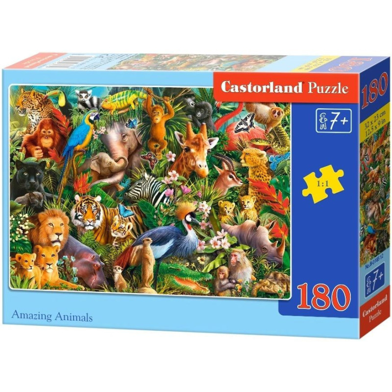 Пъзел Castorland от 180 части - Невероятни животни