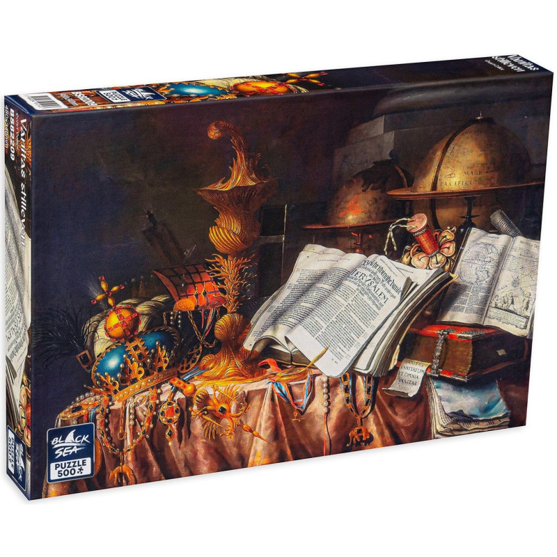 Пъзел Black Sea от 500 части - Vanitas stilleven, Еверт Колиер