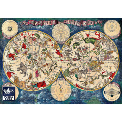 Пъзел Black Sea от 500 части - Небесна карта, 1670 г., Фредерик де Вит